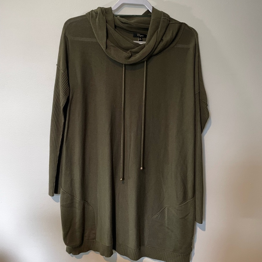 Cupio Cowl Neck Tunic Sweater - XS